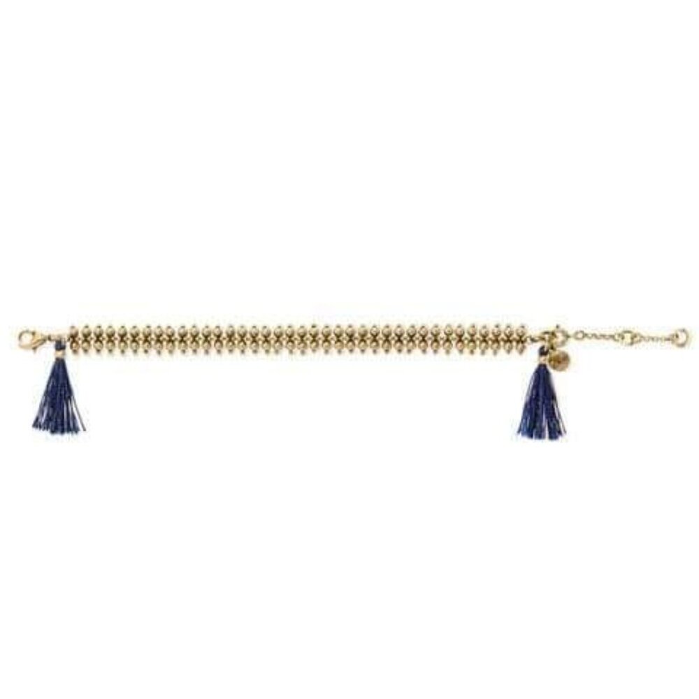 NEW Chloe + Isabel Navy Tassel + Chain Bracelet